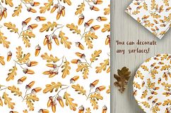 Autumn Watercolor Seamless Patterns Set Product Image 5