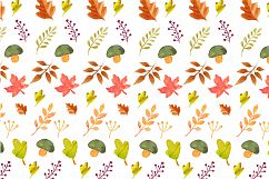 autumn elements pattern vector Product Image 1