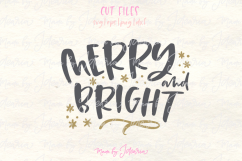 Merry and Bright Svg Christmas Svg Files for Cute Holiday Product Image 1