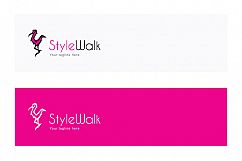 Style Walk - Crane Bird Stock Logo Template for Fashion &amp; Beauty Product Image 2