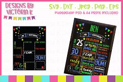 DIY Birthday Chalkboard, SVG, DXF, PNG, PSD Product Image 2