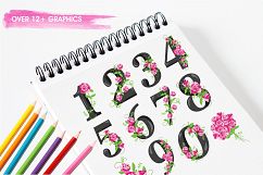 Floral Numbers graphics and illustrations Product Image 3