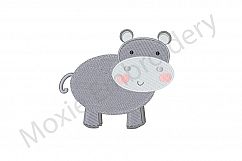 Hippo Embroidery Design Product Image 1
