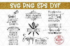 Kitchen Bundle SVG File, Kitchen Sign Sayings DXF PNG EPS Product Image 1