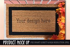 Fall themed door mat MOCK UP | PSD & JPEG Product Image 1