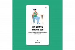 Hydrate Yourself And Drink Healthy Water Vector Product Image 1