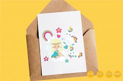 Unicorn Fairy cutting files svg, dxf, pdf, eps included - cut files for cricut and silhouette - Cutting Files SG Product Image 4