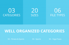 150 Fitness &amp; Sports Filled Low Poly Icons Product Image 3