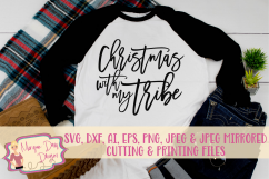 Christmas With My Tribe SVG, DXF, AI, EPS, PNG, JPEG Product Image 1