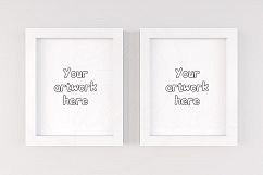 Two vertical white frames mock up Product Image 1