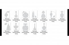 12 Diamond Perfume Bottle Clip Arts, Fashion Clip Arts Product Image 5