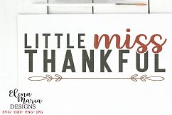 Little Miss Thankful SVG Product Image 2