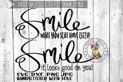 Sweet &amp; Salty Collection - Smile  - Hand lettered  - SVG cut file Product Image 1