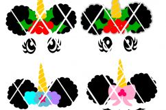 AFRO PUFFS UNICORN SVG Product Image 2