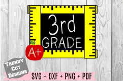 Third Grade Ruler Frame, Back to School Product Image 1