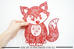 Fox paper cut SVG / DXF / EPS files Product Image 10