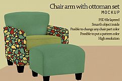Chair arm with ottoman Mockup Product Image 2