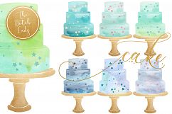 Watercolor Layered Wedding Cake Clipart Product Image 4