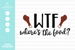 WTF Where&#039;s The Food SVG DXF EPS PNG Product Image 1