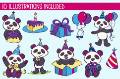 Party Panda Birthday Illustrations Product Image 2