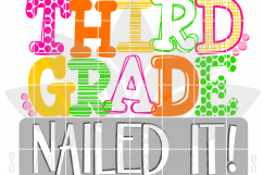 Third Grade Nailed It - Girl SVG Product Image 2