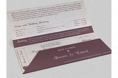Wedding Boarding Pass Invitation Template Product Image 2