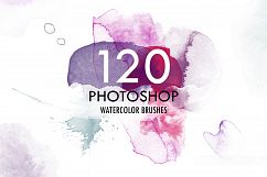 120 Watercolor PS Brushes Product Image 1