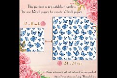 100 Seamless Colorful Watercolor Butterfly Digital Papers Product Image 3