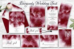 Burgundy &amp; Gold Watercolor Graphic Set Product Image 19