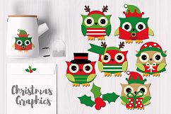 Owl December Christmas Graphics Product Image 1