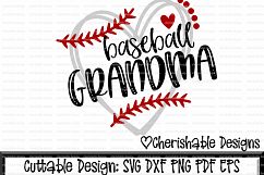 Baseball Svg, Baseball Grandma svg, Baseball Cutting file, heart frame baseball, dxf pattern, svg pattern, Cricut instant download Product Image 1