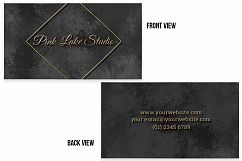Premade Black and Gold Business Card Template Product Image 4