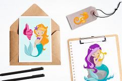 Mermaids graphics and illustrations Product Image 4
