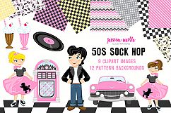 50s Sock Hop Clipart Graphics Collection Product Image 1