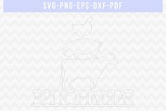 Farmhouse SVG Cut File, Farm Sayings Papercut, DXF, PDF, PNG Product Image 4
