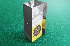 16 X 9 Four Panel Roll Fold Brochure Mockup Product Image 1