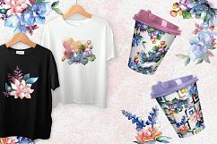 Bouquets flowers set PNG watercolor Product Image 5