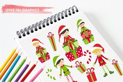 Elves and Gifts graphics and illustrations Product Image 3