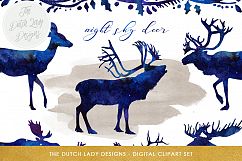 Deer, Reindeer &amp; Moose Clipart Set Product Image 1