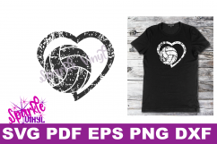 svg grunge distressed gift for volleyball heart grunge distressed printable svg dxf eps png pdf file for cricut silhouette volleyball gift Product Image 6