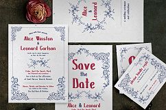 Embroidery Wedding Invitation Suite Product Image 6