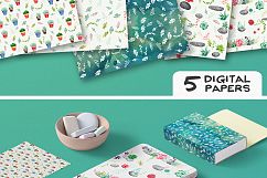 Succulents Watercolor Illustrations, Patterns &amp; Frames Product Image 5