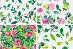Watercolor Floral Seamless Patterns Product Image 3