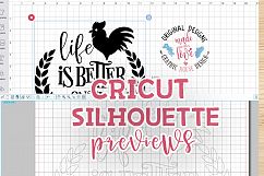 Life is Better at the Farm Cutting File  (SVG, DXF, PNG) Product Image 2