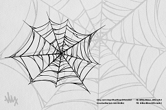 Spooky Spiders Hand-drawn Halloween Art Pack - Vector &amp; PSD Product Image 9