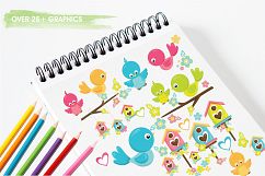 Loving Birds  graphics and illustrations Product Image 3