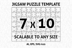 Jigsaw Puzzle Template AI EPS SVG DXF formars, Puzzle Vector, Puzzle Template Vector Image, vector puzzle pattern,  Product Image 1