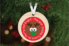 Merry and Bright - Christmas SVG Cut File - DXF PNG EPS JPG Product Image 5