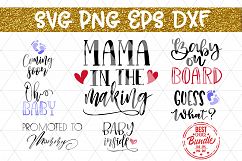 Birth Announcement SVG Bundle, New Baby SVG, EPS DXF PNG Product Image 1