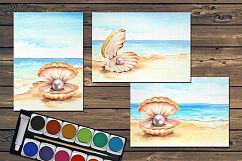 Pearls. Watercolor collection Product Image 5